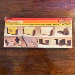 Vintage Eldon The Folder Adjustable File Organizer Ebony Desk Storage USA Made